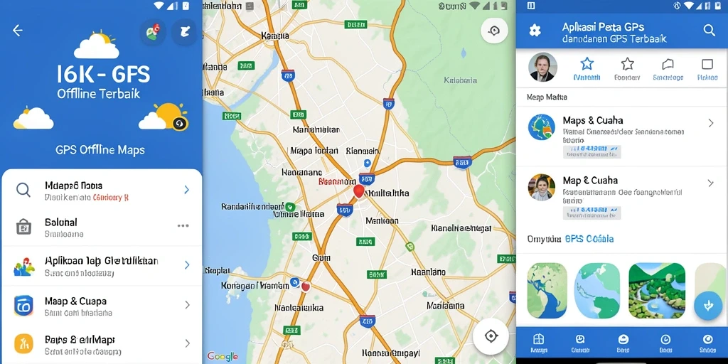 Tampilan antarmuka aplikasi GPS Offline Maps 66K yang user-friendly.