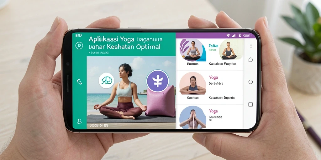 Tampilan antarmuka pengguna aplikasi Yoga 8ID yang menarik dan intuitif.