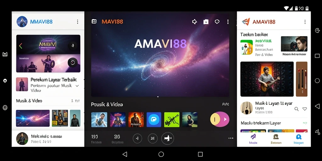 Antarmuka AMAVI88 yang sederhana dan fungsional untuk Perekam Layar.