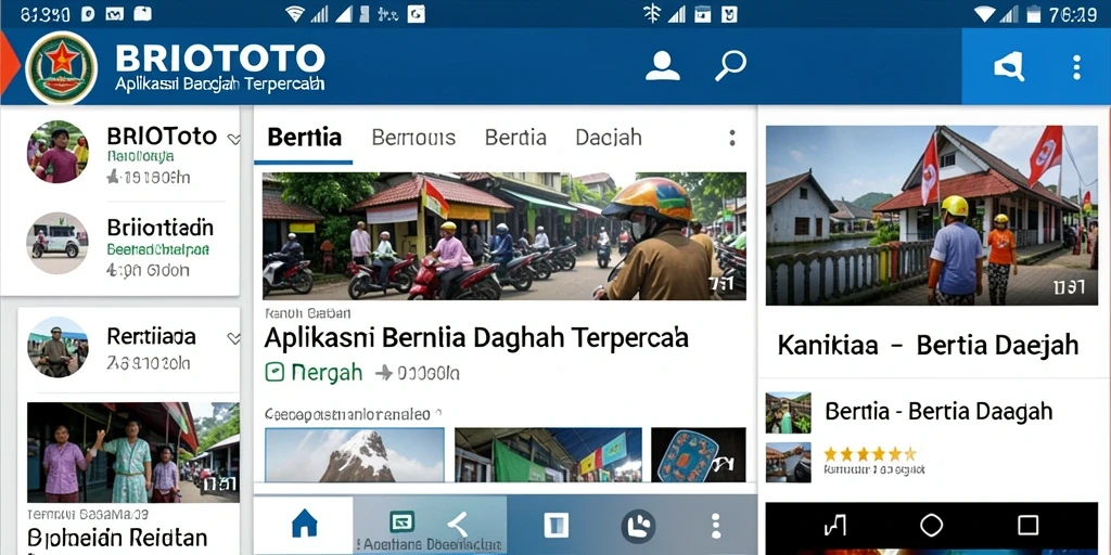 Tampilan antarmuka BRIOTOTO yang menarik dan informatif.