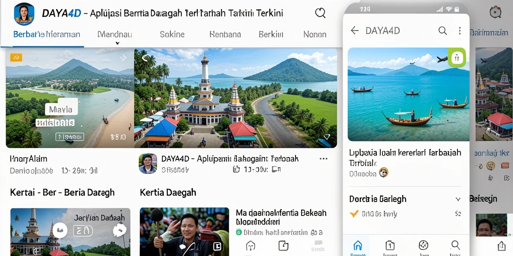 Tampilan menarik dari aplikasi DAYA4D yang menampilkan berita daerah.