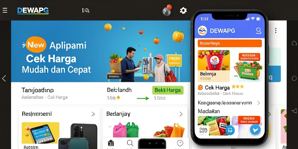 Antarmuka DEWAPG yang menampilkan fitur Cek Harga dengan mudah.