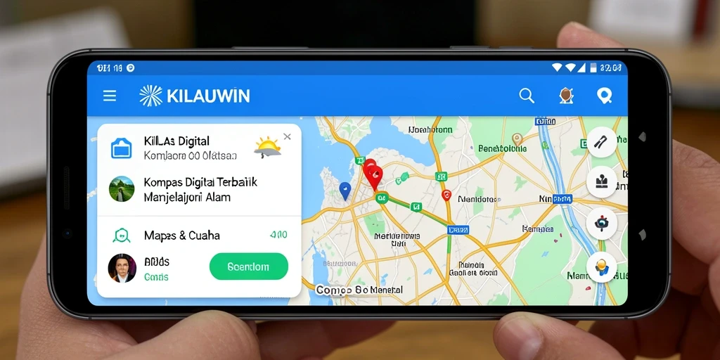 Tampilan antarmuka KILAUWIN yang user-friendly untuk navigasi.