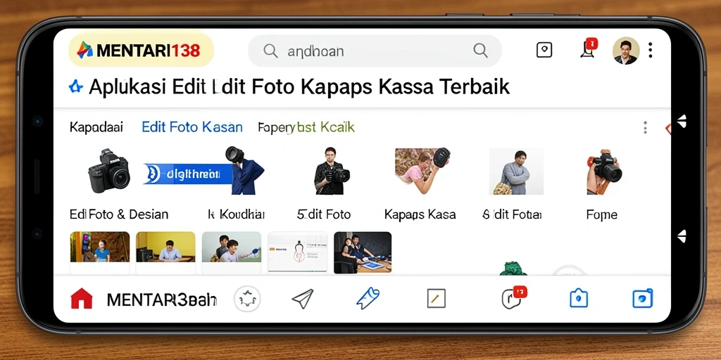 Tampilan antarmuka MENTARI138 untuk mengedit foto kertas kaca.