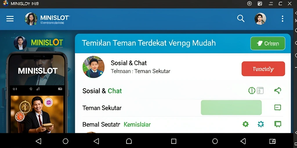 Tampilan antarmuka pengguna MINISLOT yang menarik dan mudah digunakan.