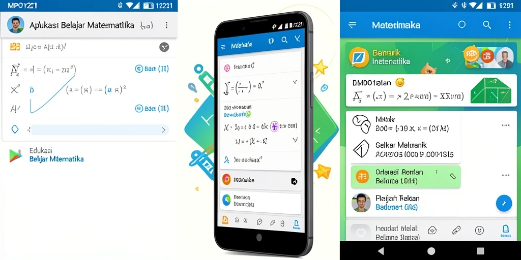 Antarmuka menarik dan interaktif aplikasi Belajar Matematika.