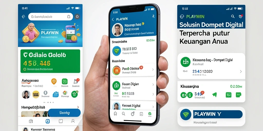 Antarmuka pengguna PLAYWIN yang sederhana dan fungsional.