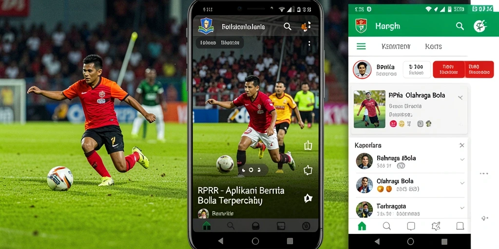 Antarmuka RPRR yang menarik dan informatif untuk penggemar sepak bola.