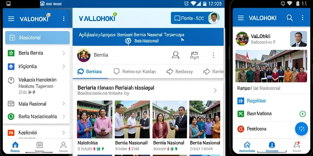 Antarmuka utama VALOHOKI menampilkan berita terbaru dan terpercaya.